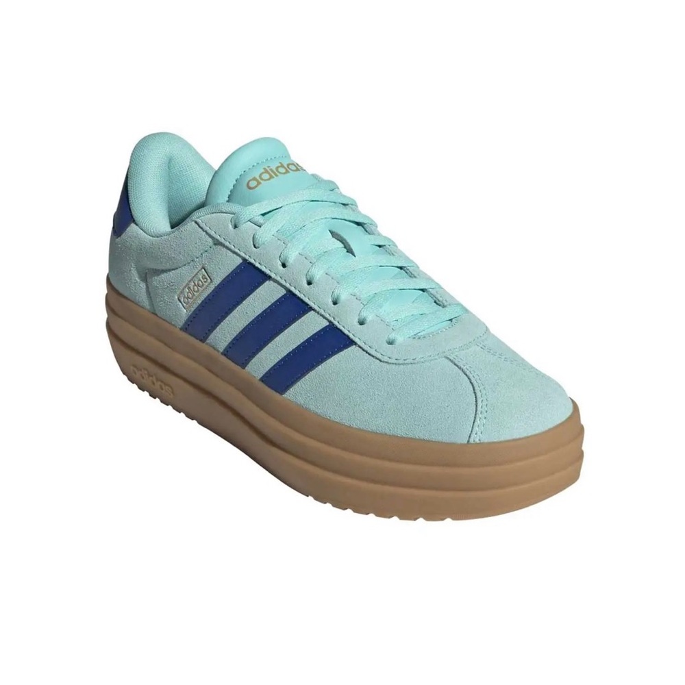 adidas Women's Light Aqua and Royal Blue Platform Sneakers